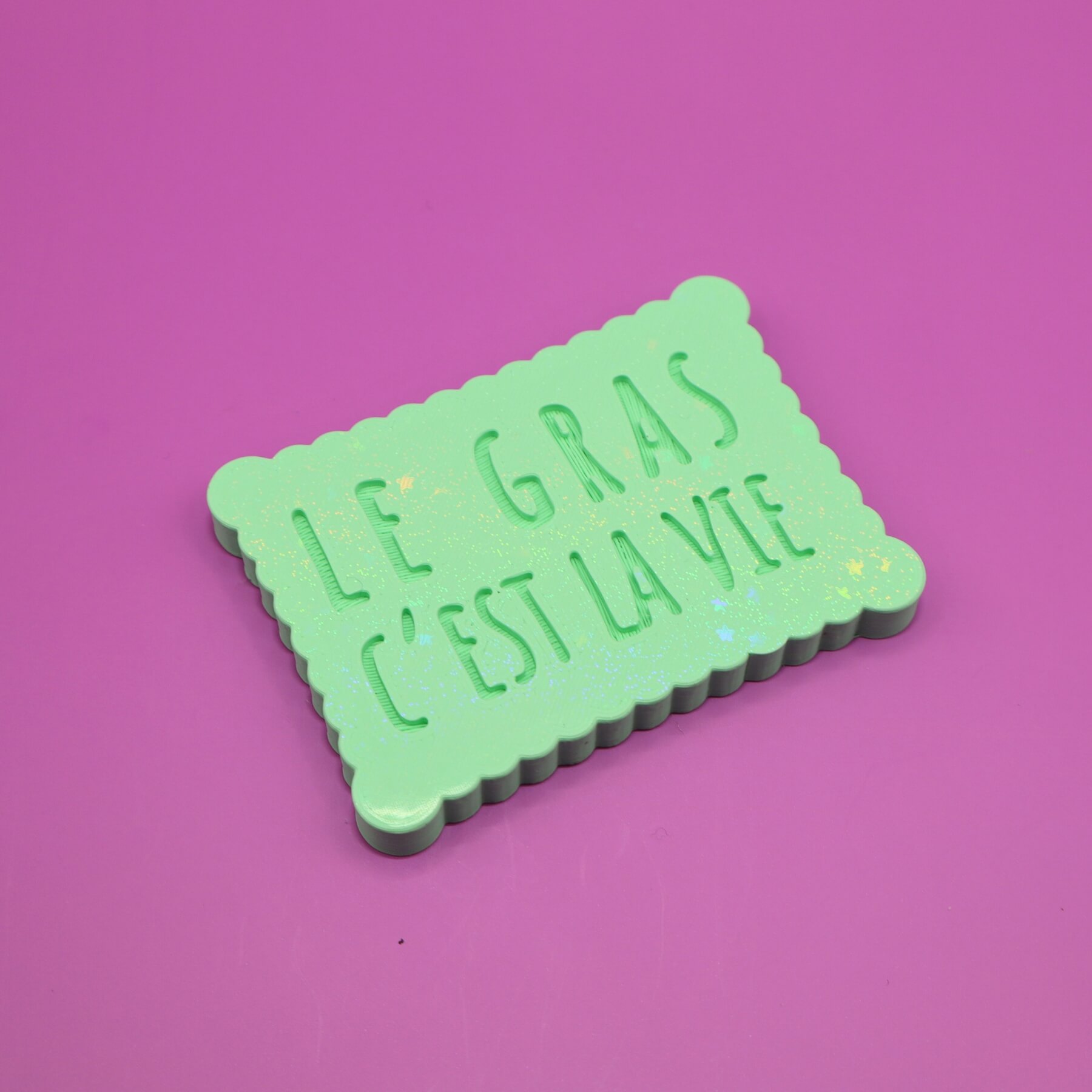 Magnet - Le gras c'est la vie - Vert pale – Image 2