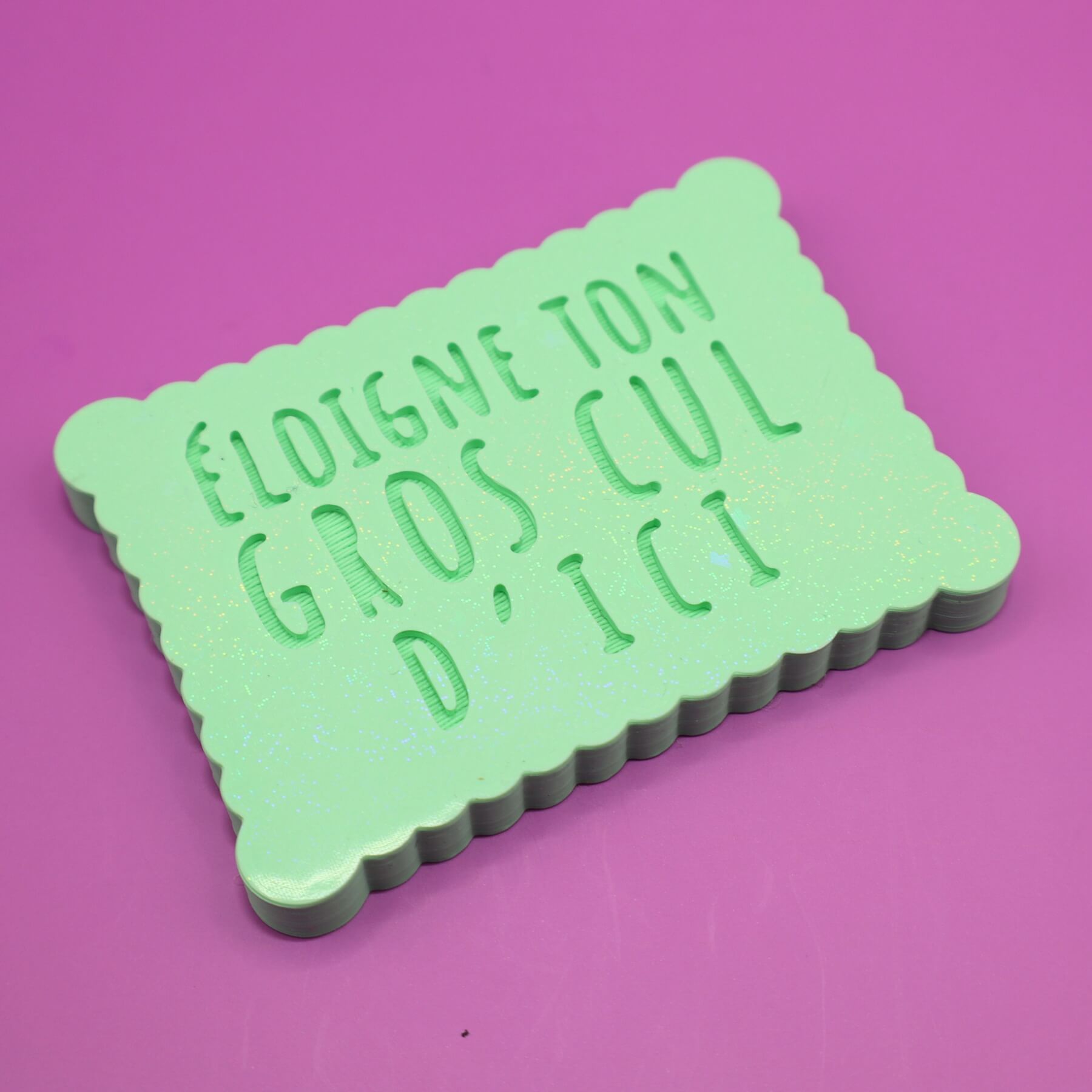 Magnet - éloigne ton gros cul d'ici - Vert pale – Image 2